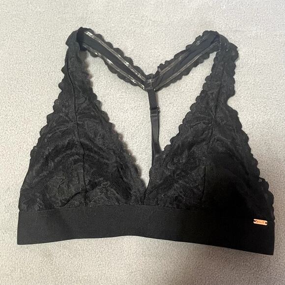 PINK Victoria's Secret Other - Victoria's Secret PINK Lace Triangle Racerback Bralette Medium Black Casual